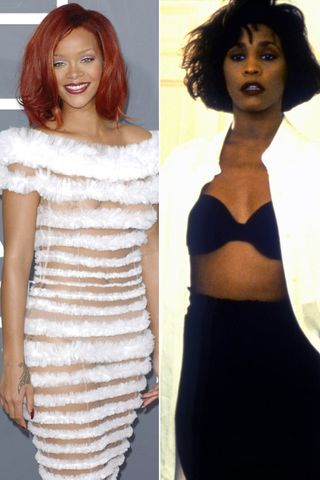 Rihanna and Whitney Huston - Rihanna to replace Whitney Houston in The Bodyguard remake? - Celebrity News - Marie Claire - Marie Claire UK