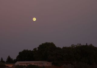 Night sky watcher David Stockinger took this photo of the August 2012 blue moon in Minot, SD, on August 30, 2012.