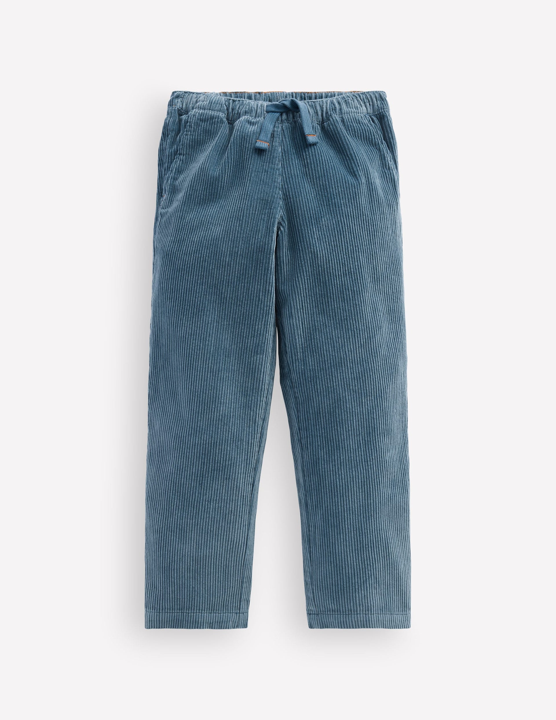 Easy Straight Cord Trousers-Storm Blue