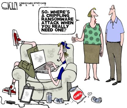 Editorial Cartoon U.S. Cyber hacking Teenagers