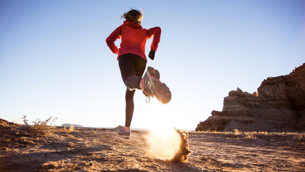 trail runner breathing while running