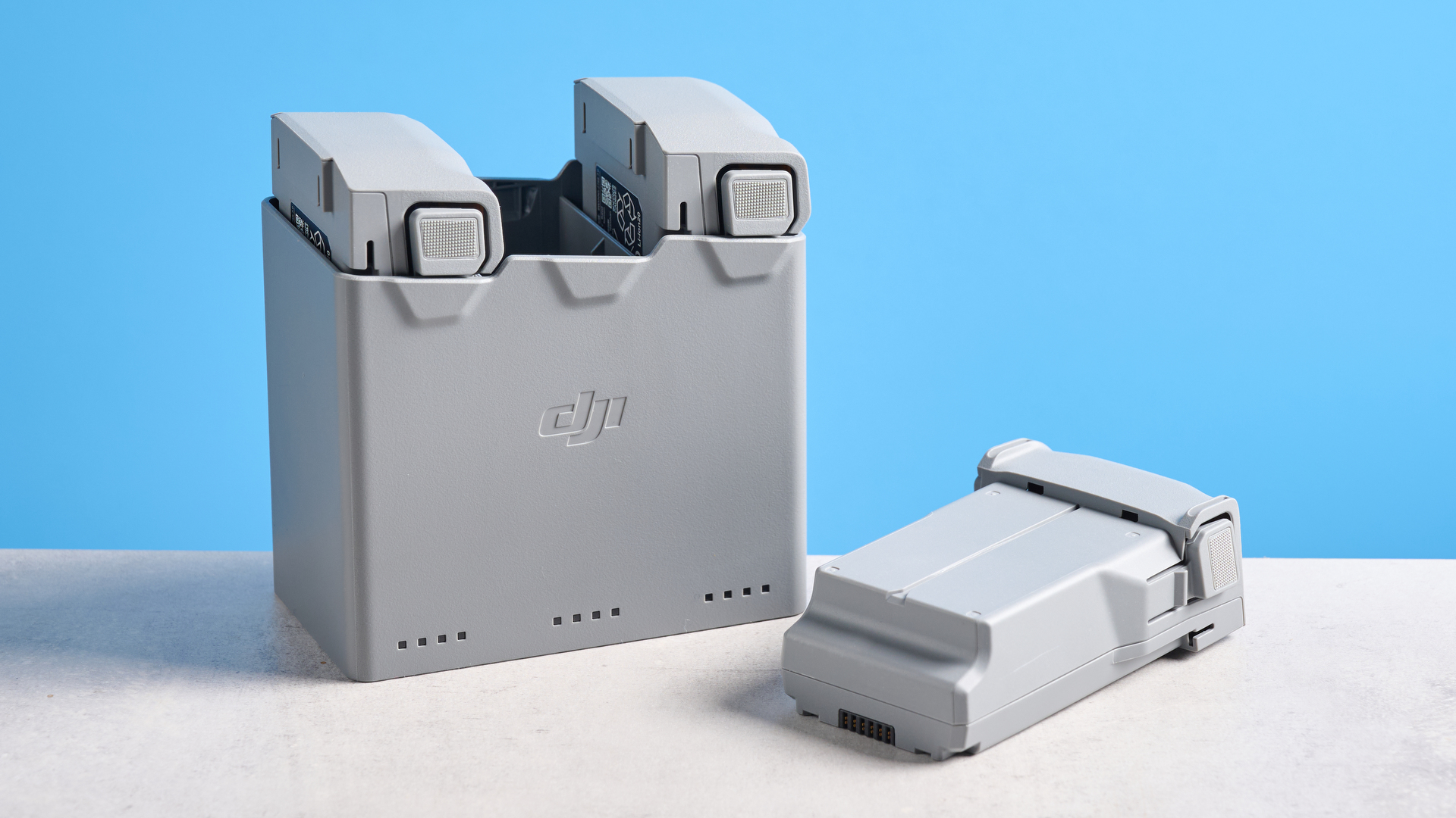 A dark grey DJI Mini 5 Pro drone