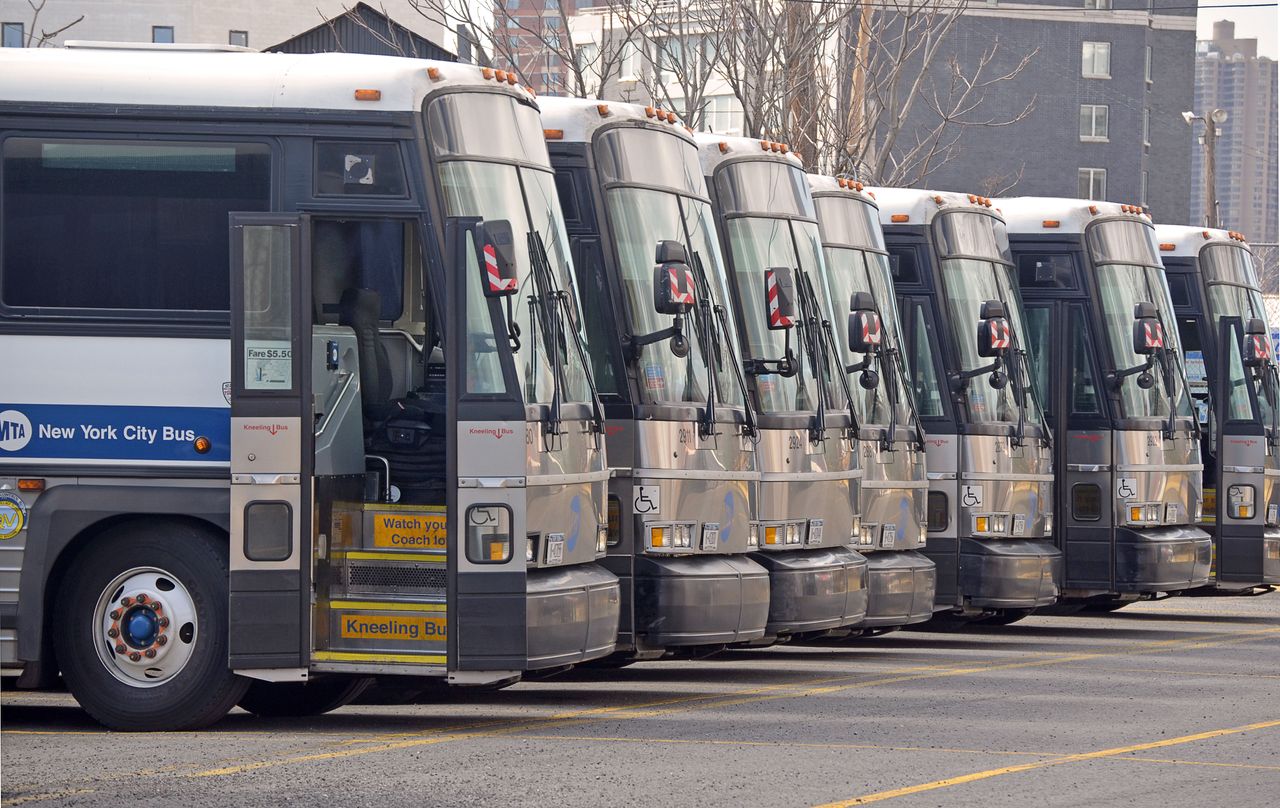 New York City buses. 