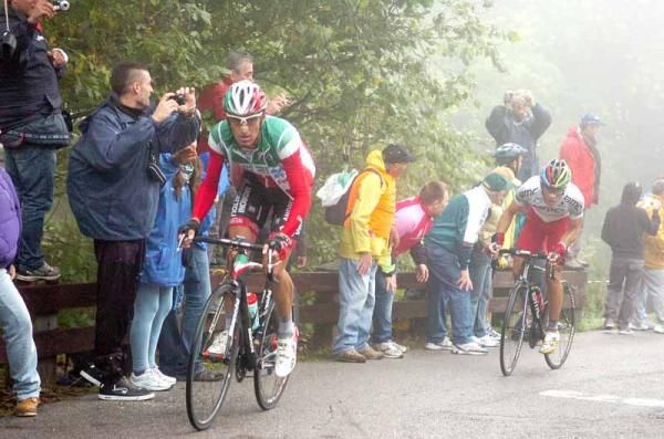Franco Pellizotti on the Colma di Sormano