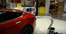 Tesla's snake robot charger.