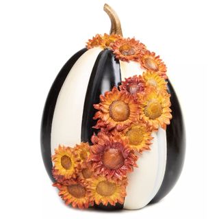 Woodland Mums Striped Pumpkin