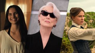 (From L to R) Inde Navarrette as Nikki Freeman in Obsession; Meryl Streep as Miranda Priestly in The Devil Wears Prada 2; Millie Bobby Brown as Enola Holmes in Enola Holmes 3