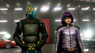 Aaron Johnson as Dave Lizewski and Chloë Grace Moretz as Mindy Macready in one of the best superhero movies, Kick-Ass.