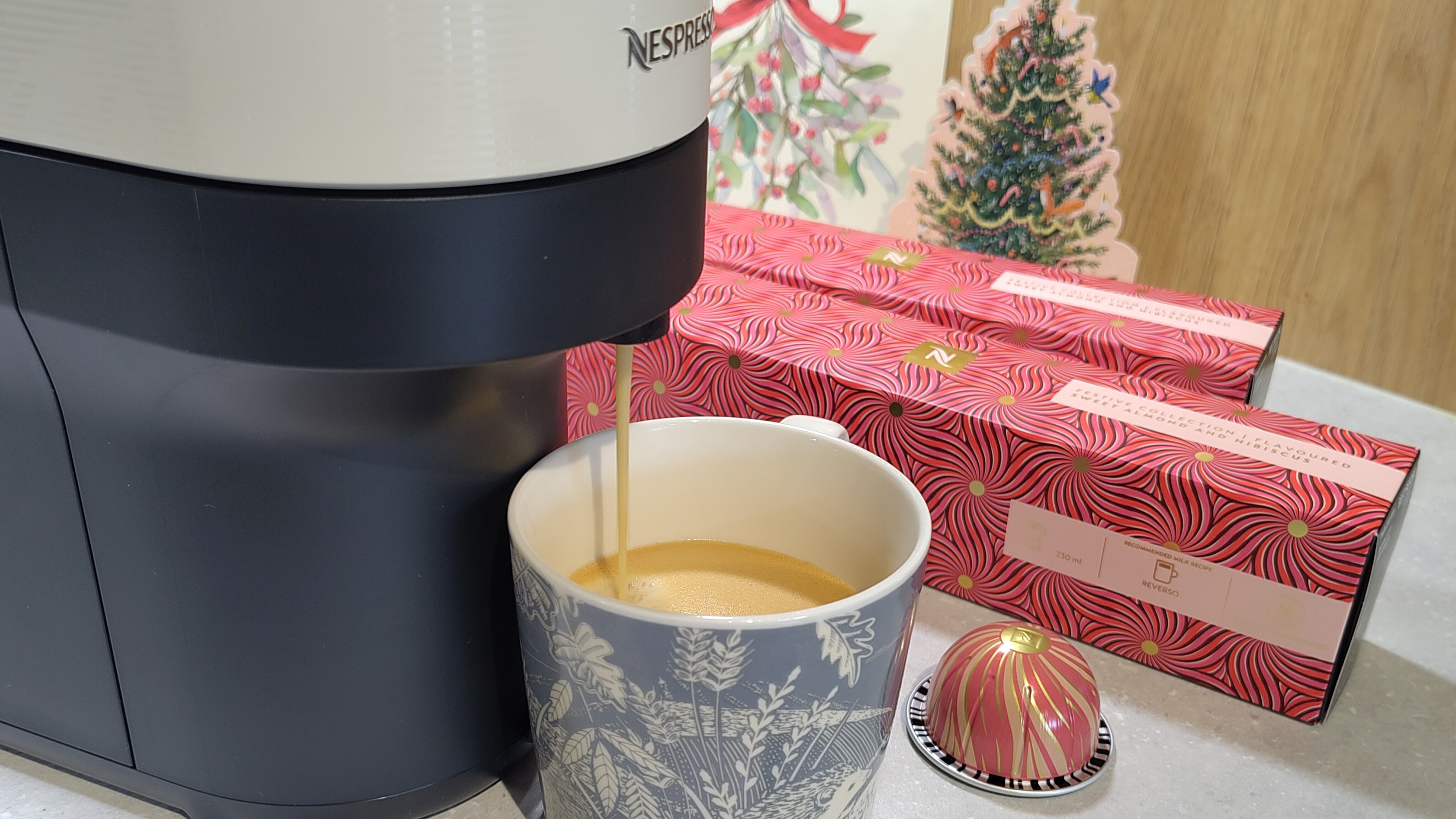 Nespresso Festive Collection Sweet Almond and Hibiscus capsules