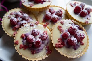 raspberry frangipane tarts