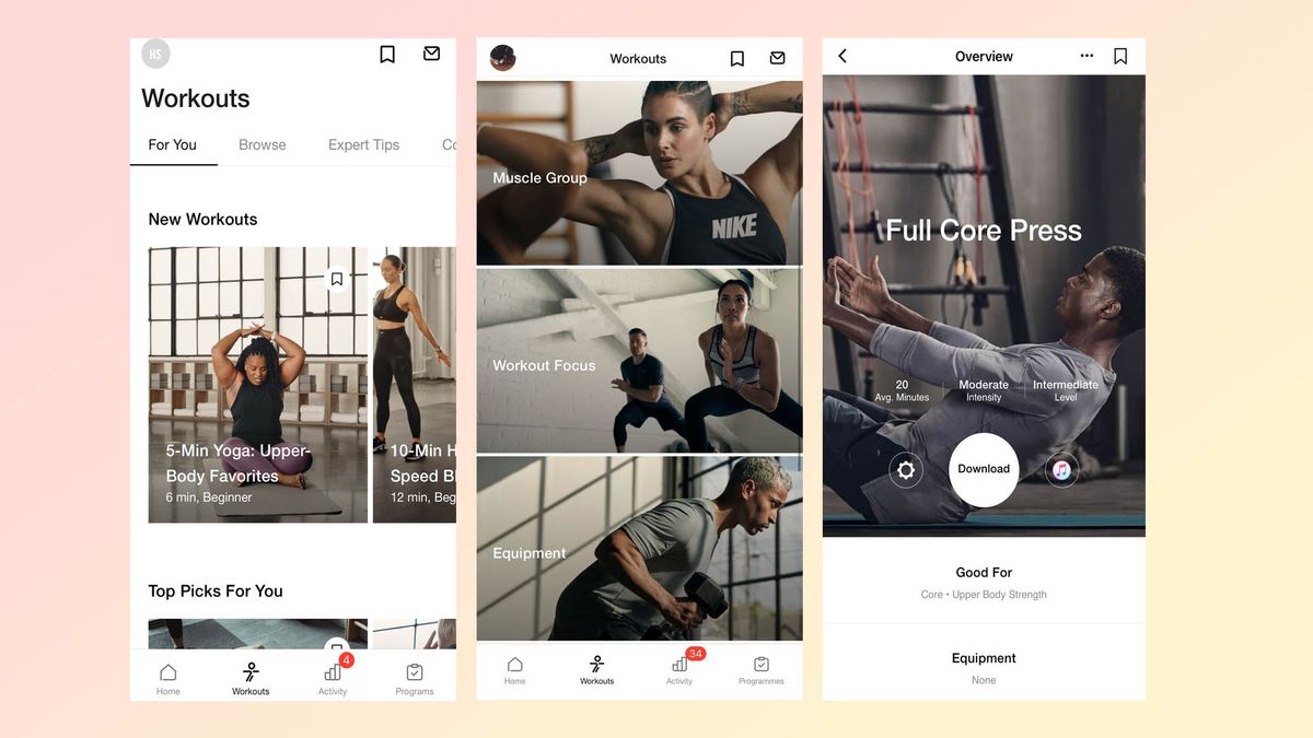 The Nike Training Club app is one of the top free workout apps on the
