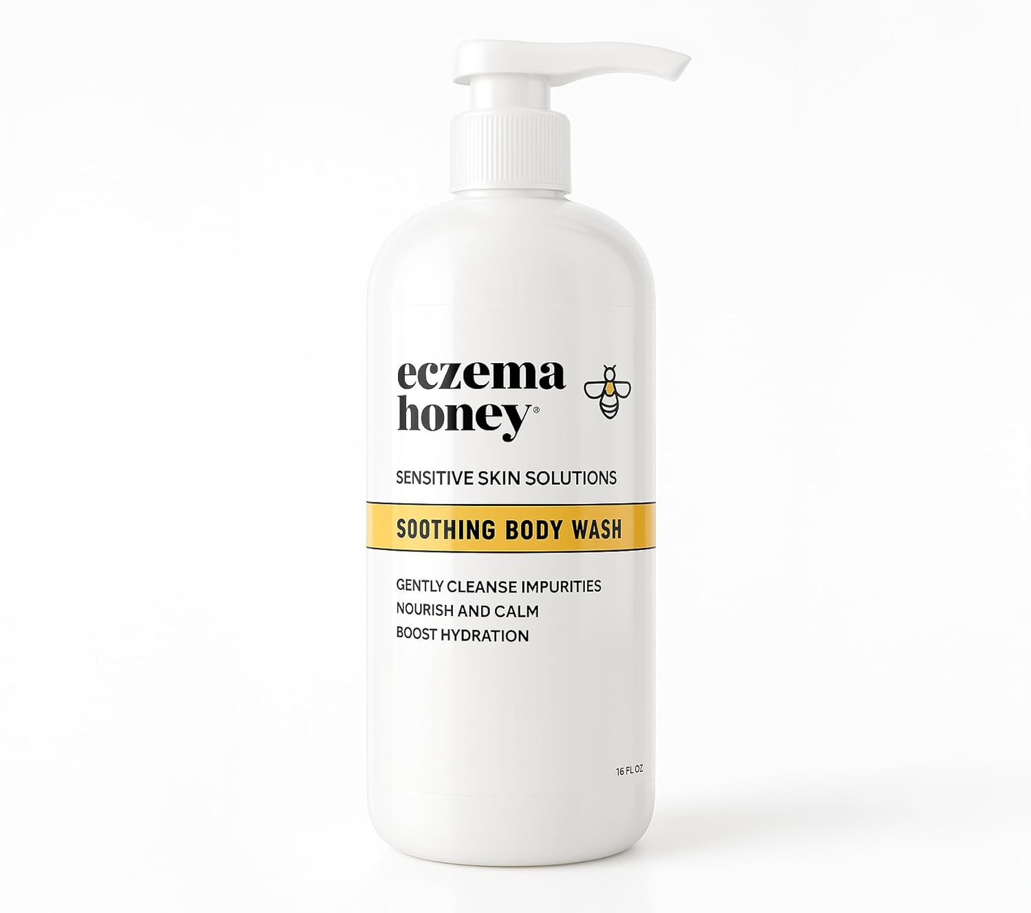 Eczema Honey Soothing Body Wash - Daily Shower Gel &amp;amp; Eczema Treatment - Sensitive Skin Body Wash for Adults, Kids, &amp;amp; Babies - Body Cleanser for Eczema Relief (13 Oz)
