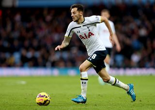 Ryan Mason in action for Tottenham against Aston Villa in November 2014.