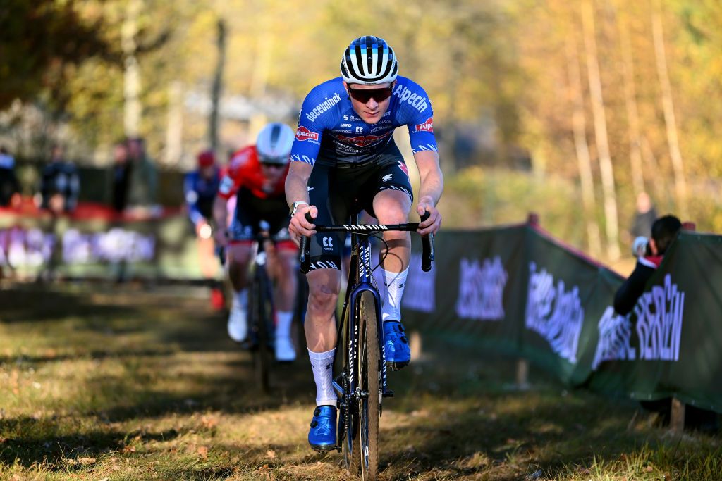 BERGEN NETHERLANDS NOVEMBER 13 Toon Vandebosch of Belgium and Team AlpecinDeceuninck competes during the 1st UCI Cyclocross World Cup Beekse Bergen 2022 Mens Elite CXWorldCup BeekseBergen Cyclocross on November 13 2022 in Bergen Netherlands Photo by Luc ClaessenGetty Images