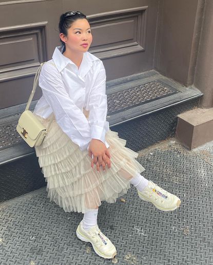 Ruffled top and skirt