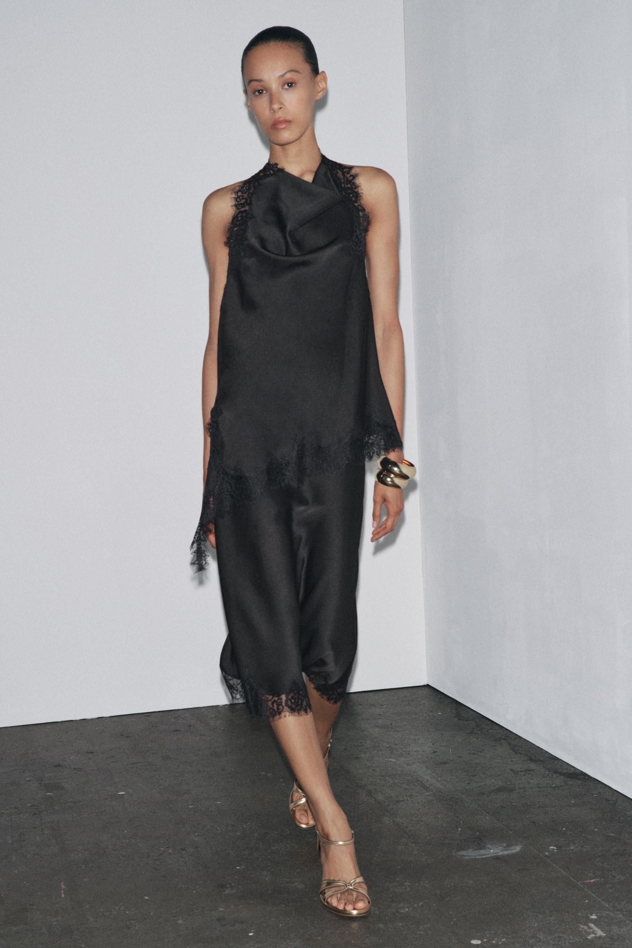 Zw Collection Satin Lace Skirt