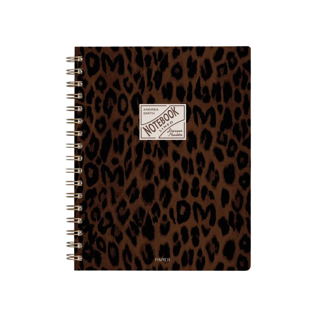 Papier, Leopard Label Notebook