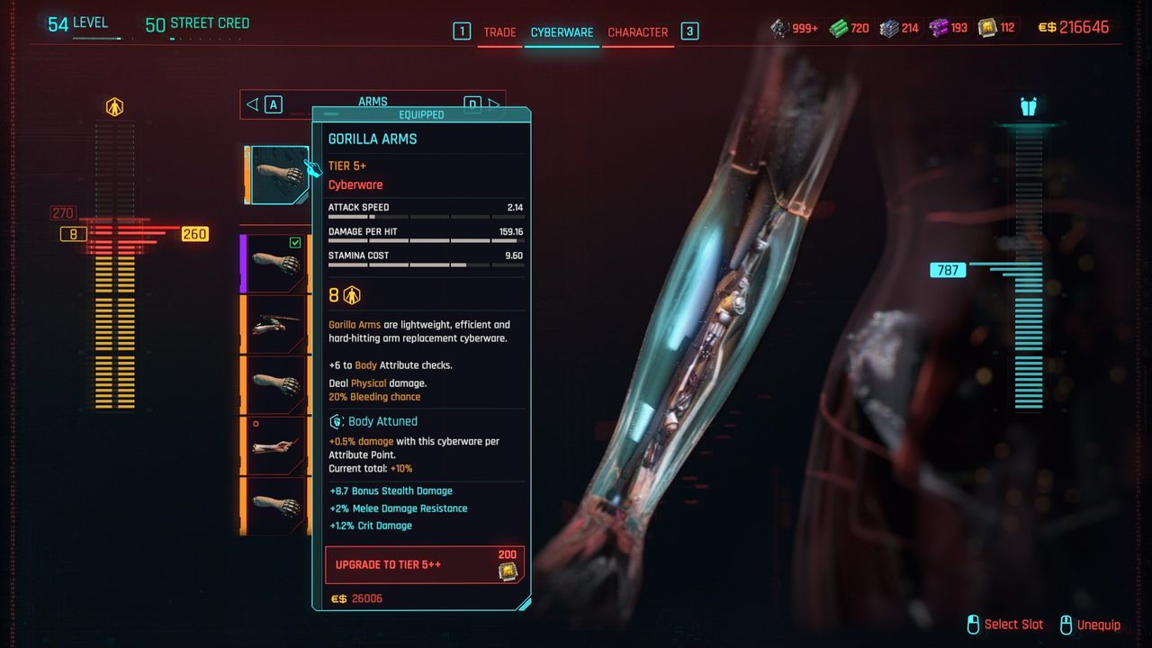 Cyberpunk 2077 Gorilla Arms - Ripperdoc store