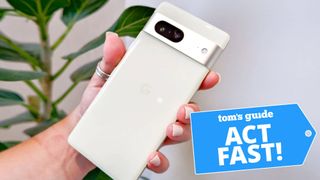Google Pixel 7 with a Tom's Guide deal tag