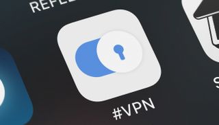 ไอคอนแอพสไตล์ iOS ที่แสดง iOS VPN ที่ดีที่สุดสำหรับ iPhone