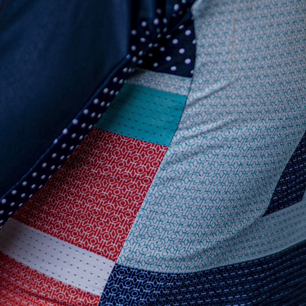 Bigla-Katusha 2020 team kit - all new nave blue and salmon mixed with traditional aqua colours