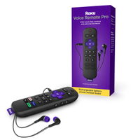 Roku Voice Remote Pro takes the already excellent Roku Voice Remote and adds a rechargeable battery, and a mid-field microphone for hands-free voice control. (It also has a privacy switch for those times when you don't want the remote to listen for you.) It also features a headphone jack for private listening.