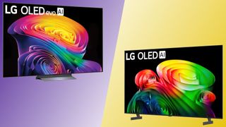 The LG C6 OLED TV side by side with the LG B6 OLED TV