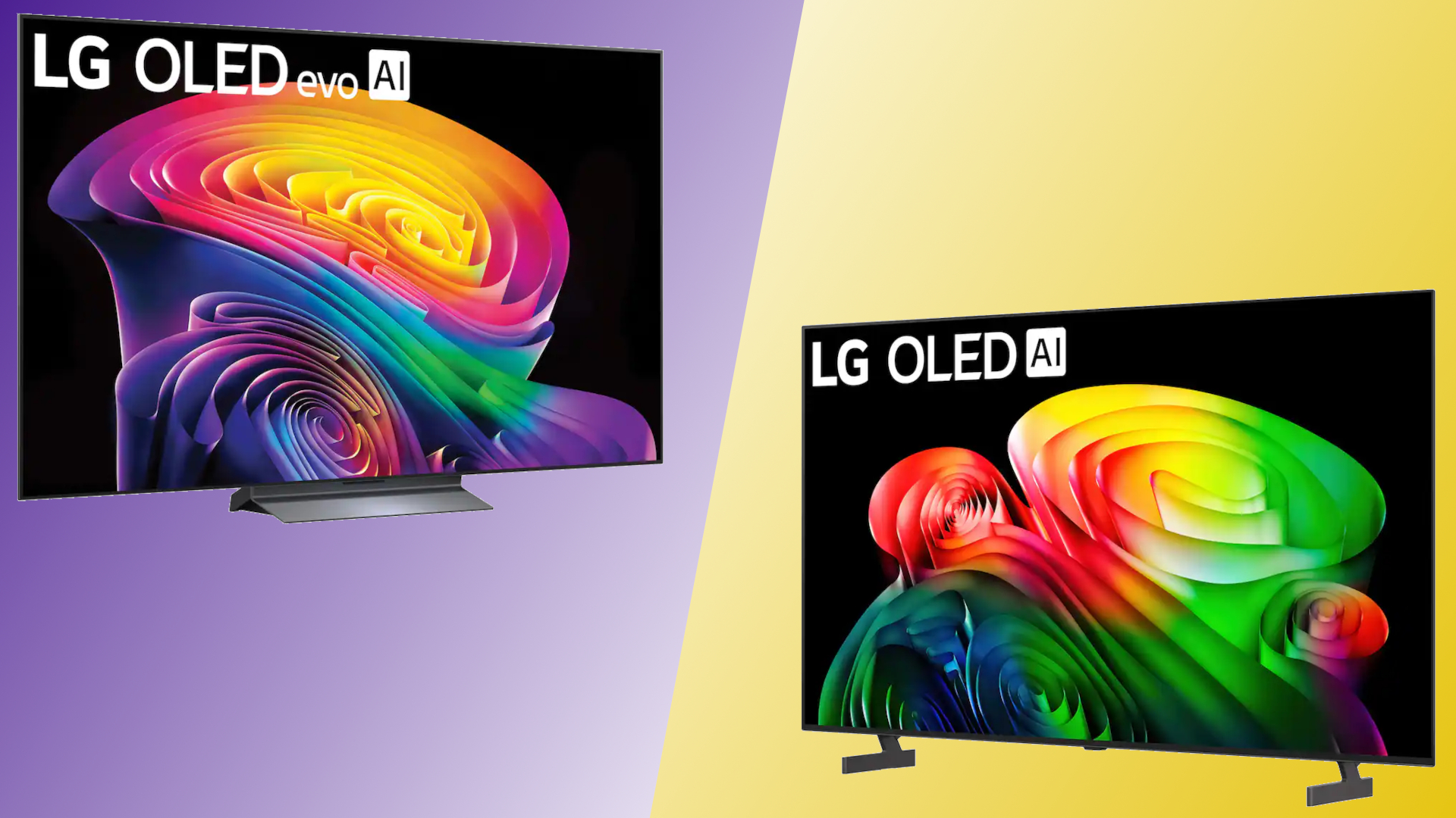 The LG C6 OLED TV side by side with the LG B6 OLED TV
