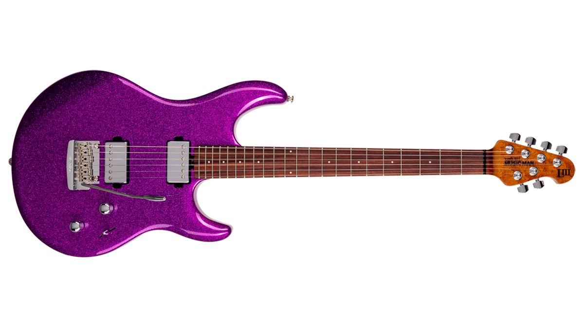 Ernie Ball Music Man Luke III in Fuchsia Sparkle