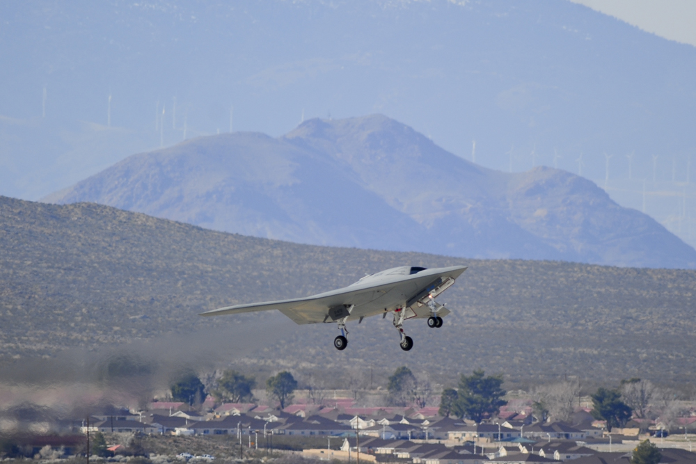 The X-47B takes off.