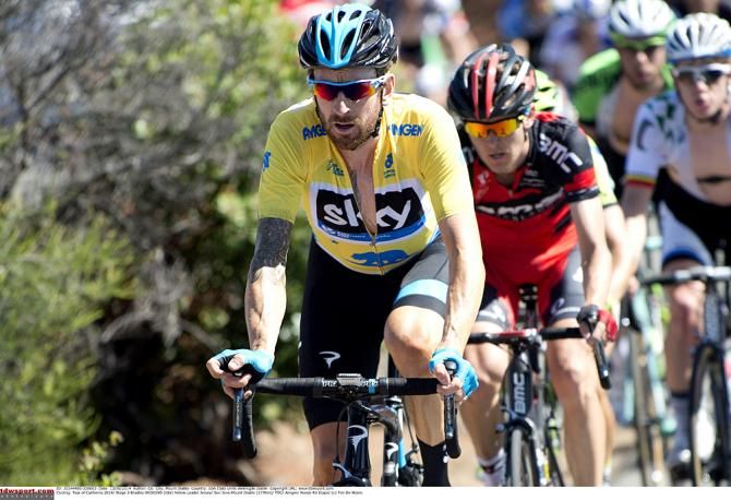 Bradley Wiggins (Sky) set the pace for much of Mt. Diablo