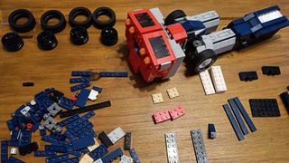 LEGO Optimus Prime pieces
