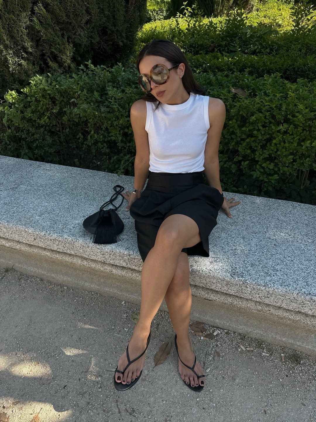 Debora wears Khaite strappy sandals for 2026