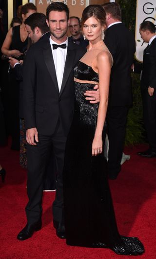 Jennifer Aniston & Justin Theroux at The Golden Globes, 2015