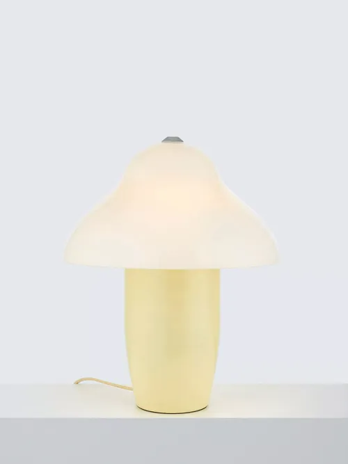 Nora Glass Table Lamp in Buttermilk