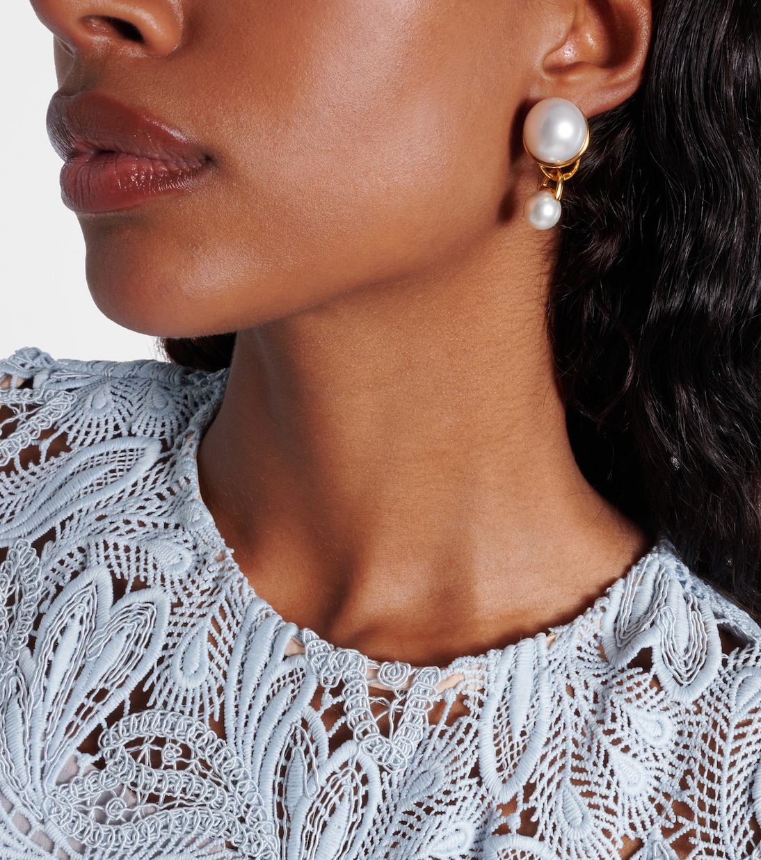 Faux Pearl Drop Earrings