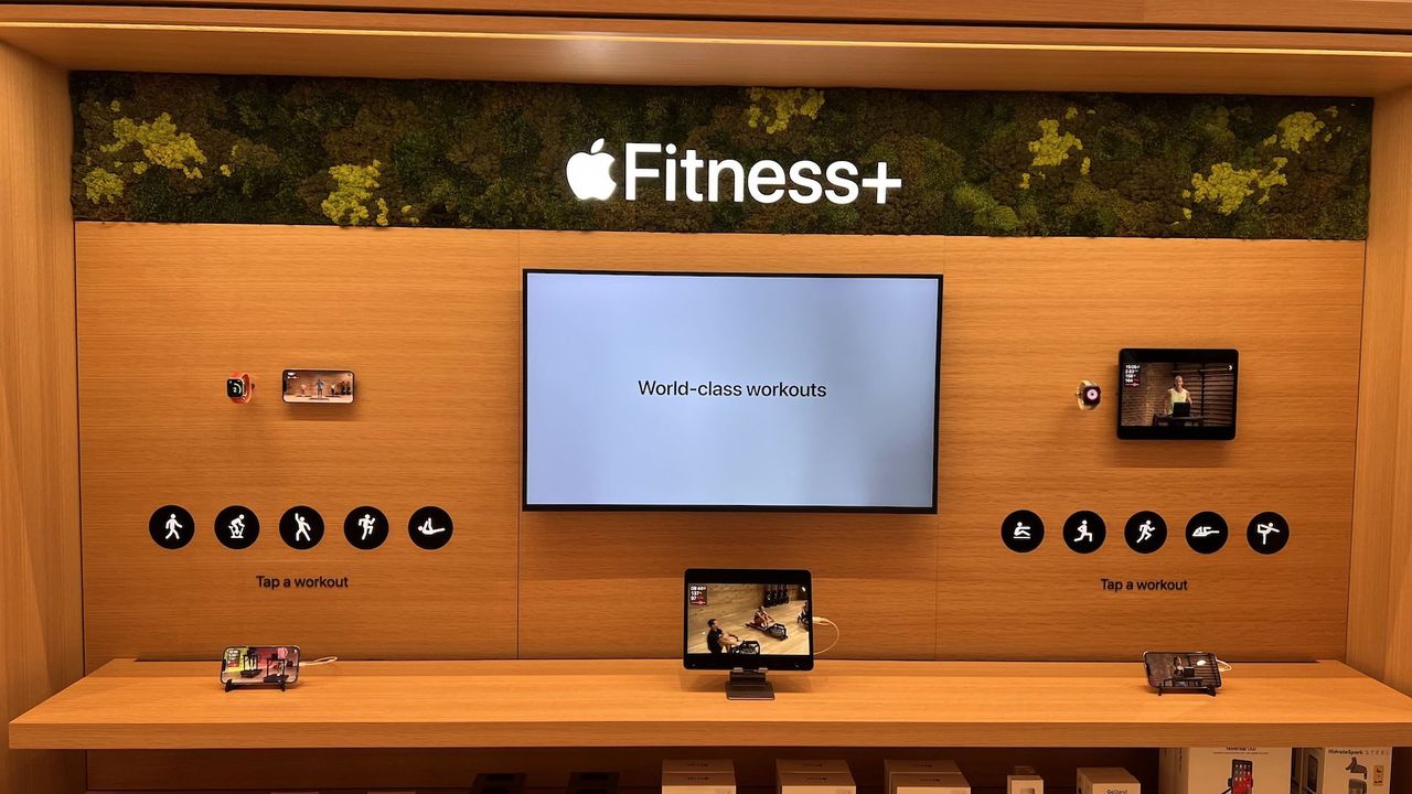 Inside the Apple Store in Knightsbridge, London
