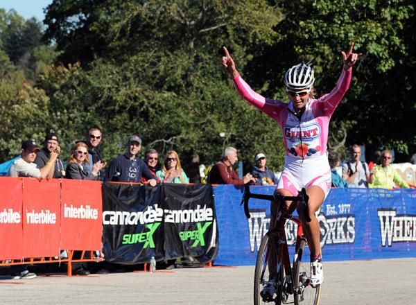 Meredith Miller (Cal Giant - Specialized) soloed to victory on the second day of racing in Providence.