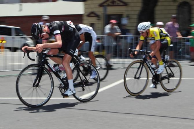 Richard Handley (Rapha Condor) leads the Windsor brothers - Dean and Blair