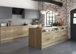 galley kitchen with peninsula