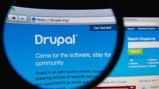 Drupal logo on a website