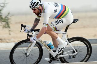 Bradley Wiggins on stage three of the 2015 Tour of Qatar
