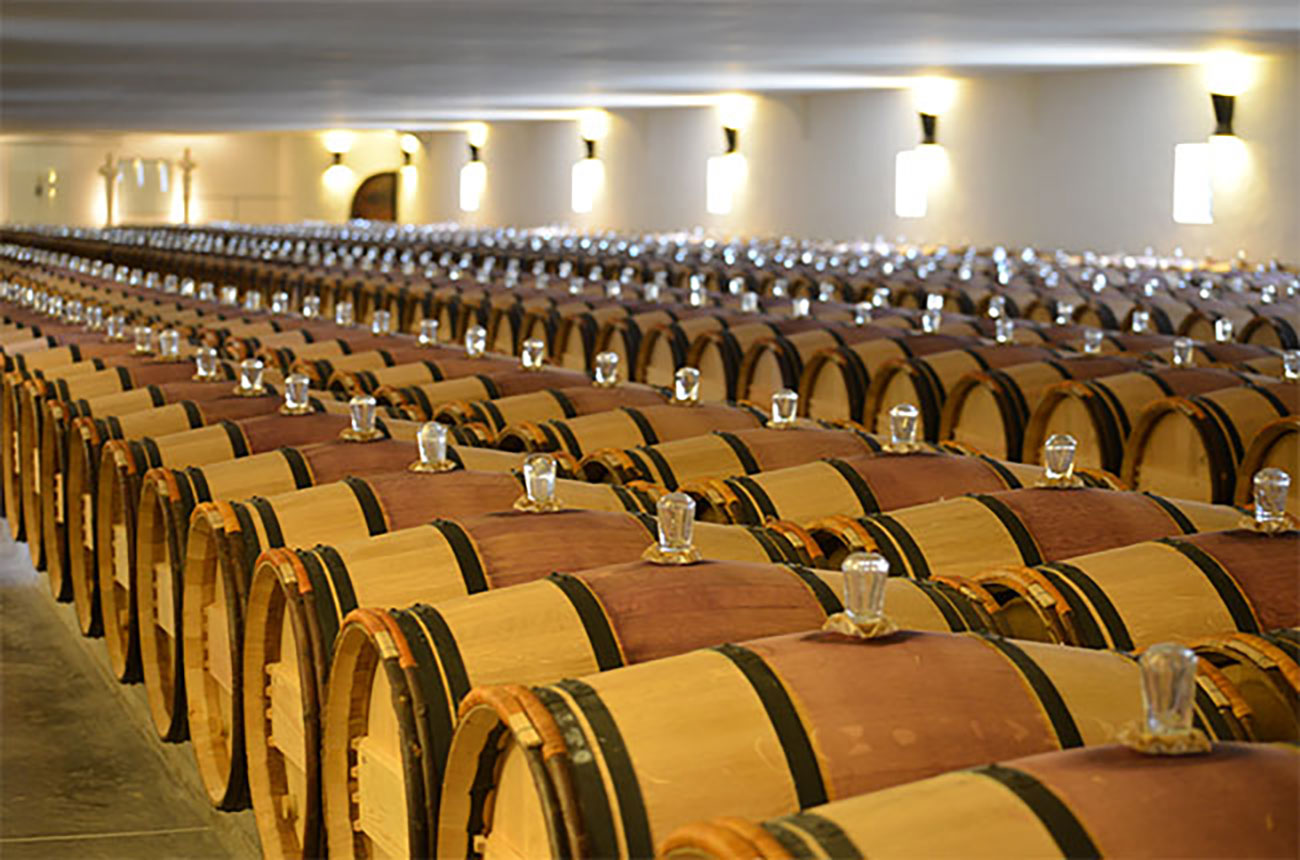 Mouton Rothschild barrel room