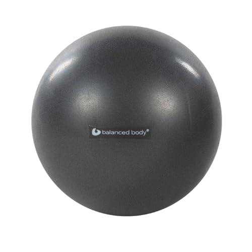 Balanced Body Inflatable Ball, Exercise Ball for Stability, Core Strengthening, and Fitness, Pilates Equipment for Home Gym or Studio Use, 8 Inches to 10 Inches, Storm Gray