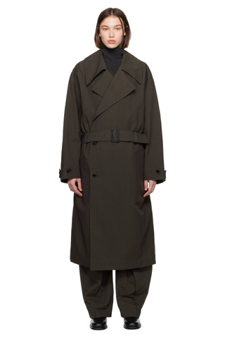 Lemaire Brown Water-Repellent Trench Coat