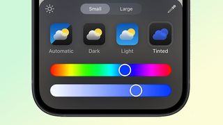 iOS 18 home screen customization features resizing app icons