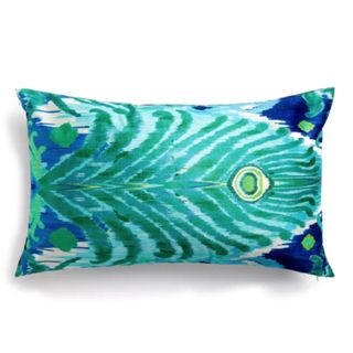 green and blue cushion