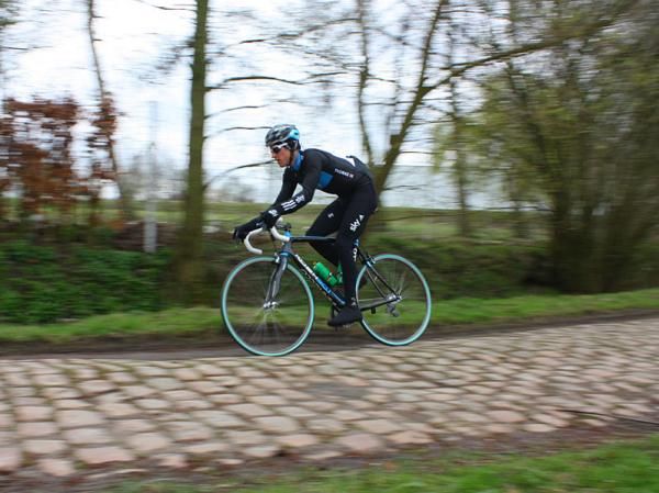 Geraint Thomas is another track-turned-road rider who will use his power to good effect in Roubaix.