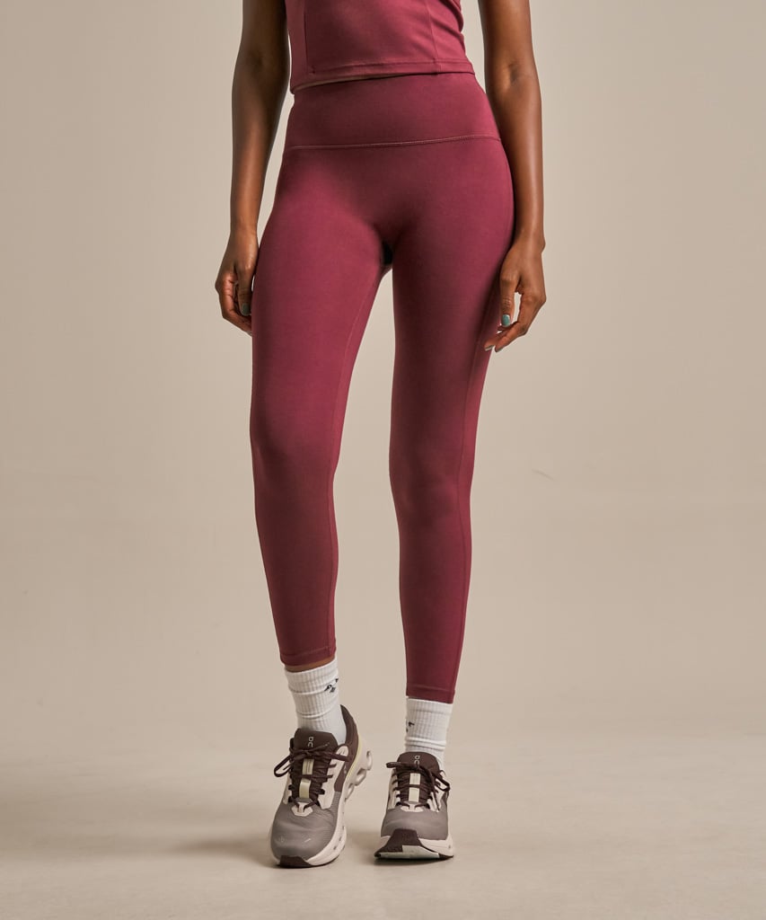 Ultimate Balm High Waisted Leggings Dark Rose Garnet - Xs / 7/8ths