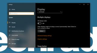 screenshot of multiple displays option